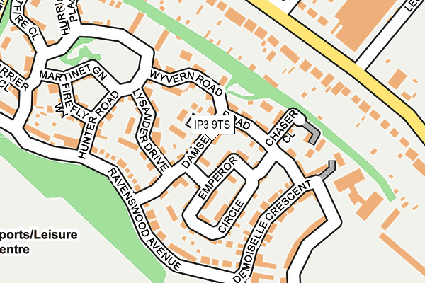 IP3 9TS map - OS OpenMap – Local (Ordnance Survey)