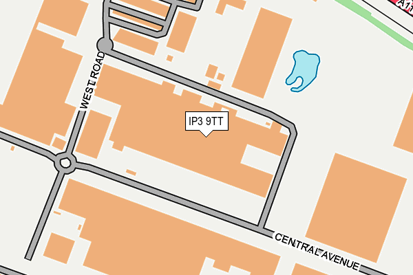 IP3 9TT map - OS OpenMap – Local (Ordnance Survey)