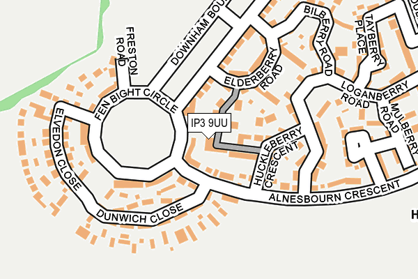 IP3 9UU map - OS OpenMap – Local (Ordnance Survey)