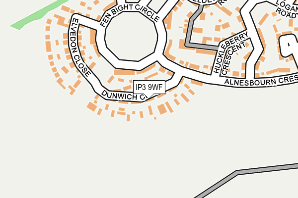 IP3 9WF map - OS OpenMap – Local (Ordnance Survey)