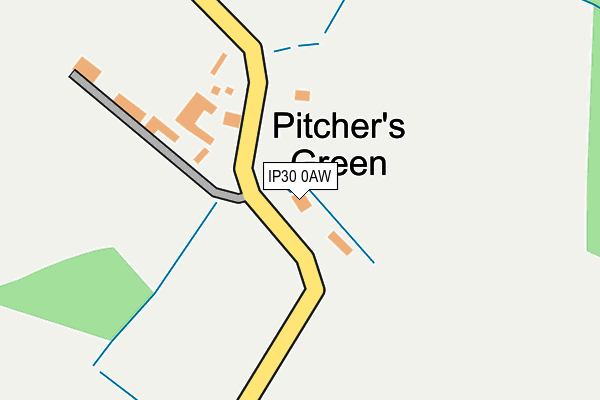 IP30 0AW map - OS OpenMap – Local (Ordnance Survey)