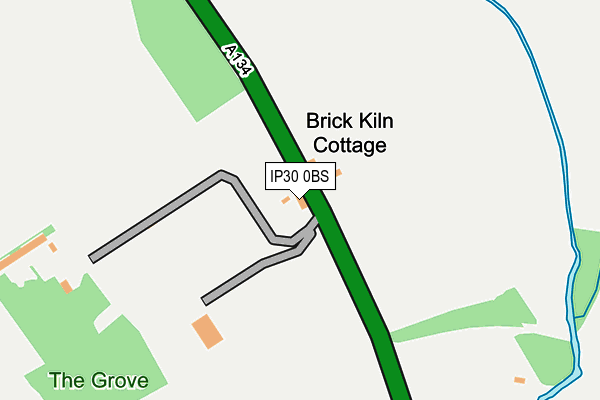 IP30 0BS map - OS OpenMap – Local (Ordnance Survey)