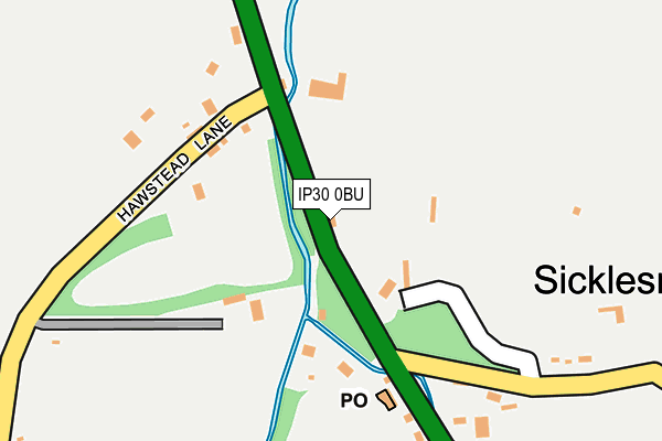 IP30 0BU map - OS OpenMap – Local (Ordnance Survey)