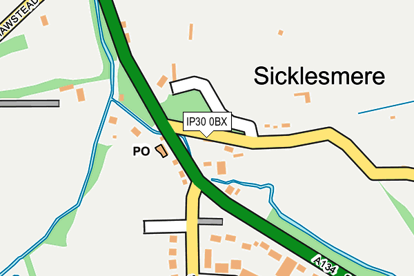 IP30 0BX map - OS OpenMap – Local (Ordnance Survey)