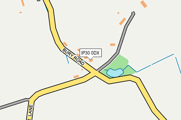 IP30 0DX map - OS OpenMap – Local (Ordnance Survey)