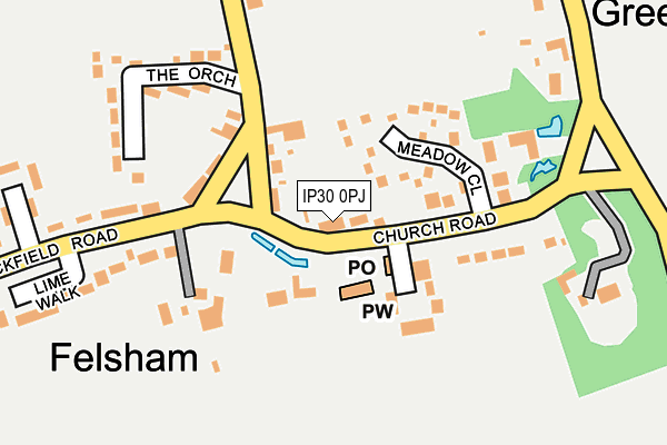 IP30 0PJ map - OS OpenMap – Local (Ordnance Survey)