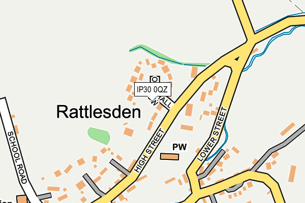 IP30 0QZ map - OS OpenMap – Local (Ordnance Survey)