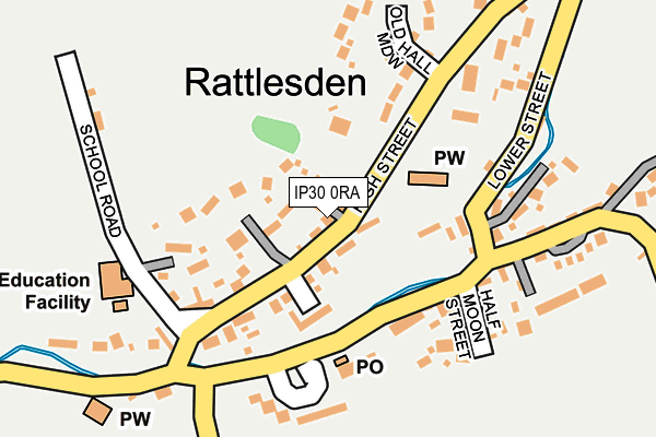 IP30 0RA map - OS OpenMap – Local (Ordnance Survey)