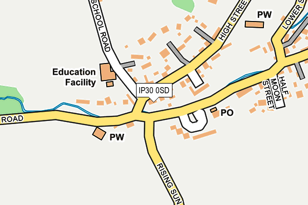 IP30 0SD map - OS OpenMap – Local (Ordnance Survey)