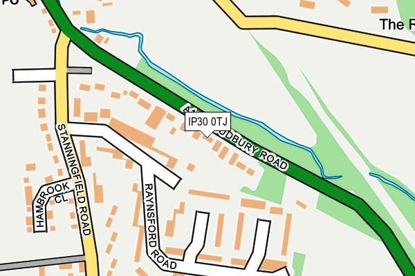 IP30 0TJ map - OS OpenMap – Local (Ordnance Survey)