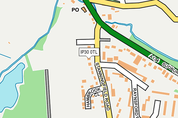 IP30 0TL map - OS OpenMap – Local (Ordnance Survey)