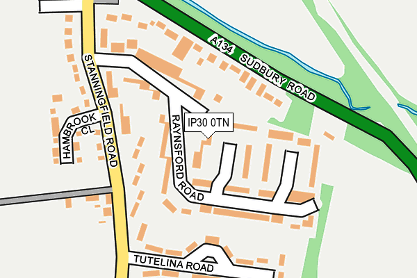 IP30 0TN map - OS OpenMap – Local (Ordnance Survey)