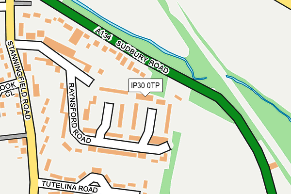 IP30 0TP map - OS OpenMap – Local (Ordnance Survey)