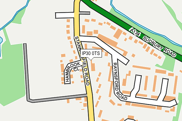 IP30 0TS map - OS OpenMap – Local (Ordnance Survey)
