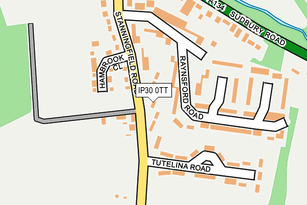 IP30 0TT map - OS OpenMap – Local (Ordnance Survey)