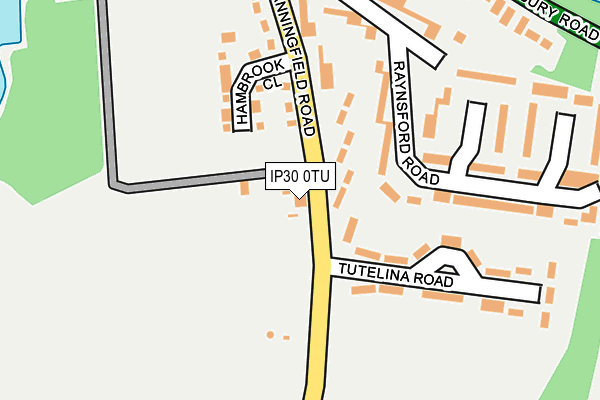 IP30 0TU map - OS OpenMap – Local (Ordnance Survey)