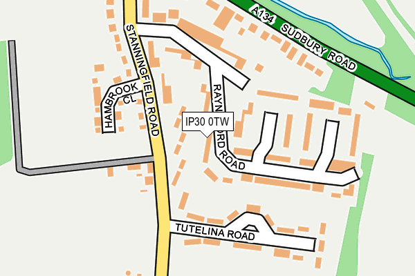 IP30 0TW map - OS OpenMap – Local (Ordnance Survey)