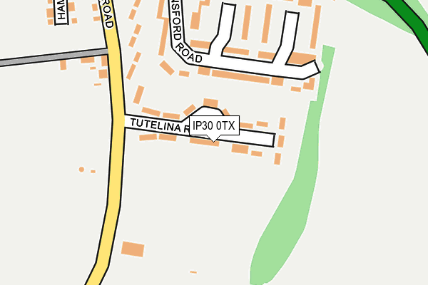IP30 0TX map - OS OpenMap – Local (Ordnance Survey)