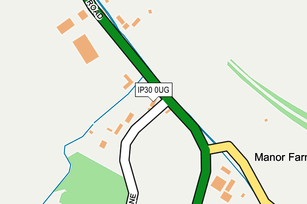 IP30 0UG map - OS OpenMap – Local (Ordnance Survey)