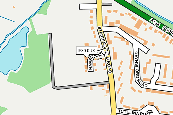 IP30 0UX map - OS OpenMap – Local (Ordnance Survey)