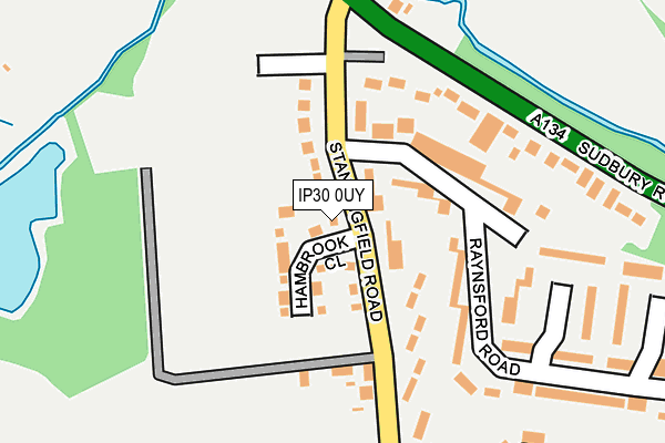 IP30 0UY map - OS OpenMap – Local (Ordnance Survey)