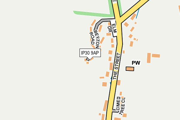 IP30 9AP map - OS OpenMap – Local (Ordnance Survey)