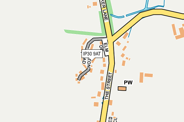 IP30 9AT map - OS OpenMap – Local (Ordnance Survey)