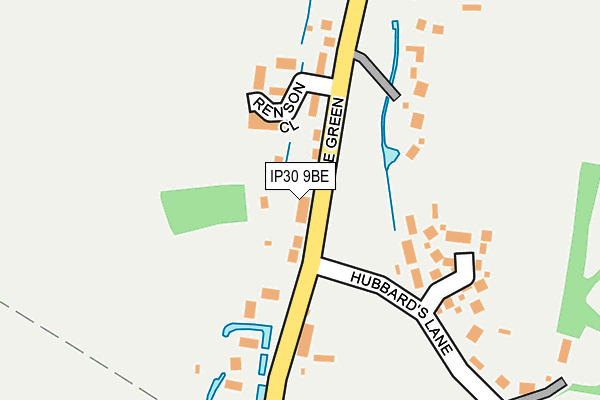 IP30 9BE map - OS OpenMap – Local (Ordnance Survey)