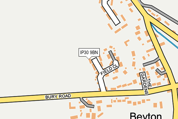 IP30 9BN map - OS OpenMap – Local (Ordnance Survey)