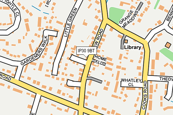 IP30 9BT map - OS OpenMap – Local (Ordnance Survey)