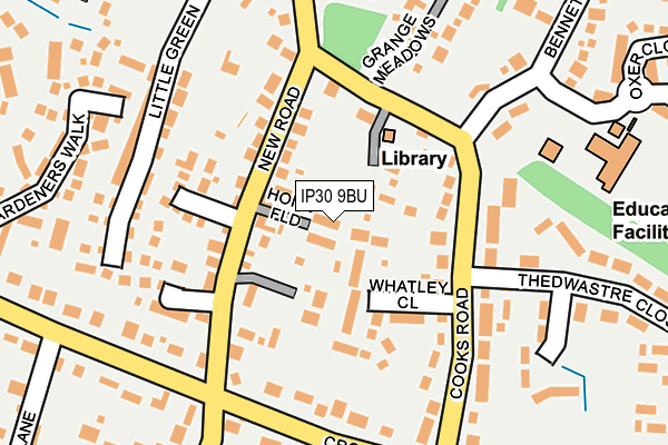 IP30 9BU map - OS OpenMap – Local (Ordnance Survey)