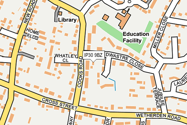 IP30 9BZ map - OS OpenMap – Local (Ordnance Survey)