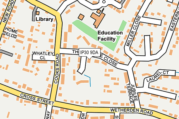 IP30 9DA map - OS OpenMap – Local (Ordnance Survey)