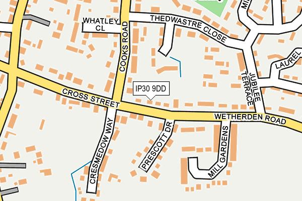 IP30 9DD map - OS OpenMap – Local (Ordnance Survey)