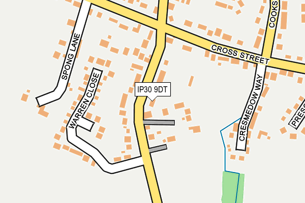 IP30 9DT map - OS OpenMap – Local (Ordnance Survey)