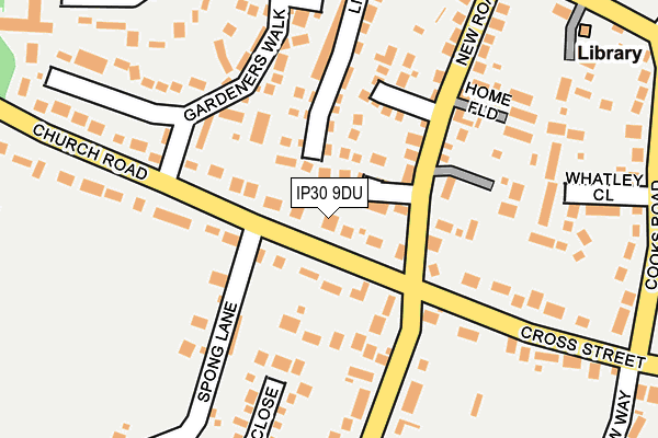 IP30 9DU map - OS OpenMap – Local (Ordnance Survey)