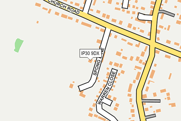 IP30 9DX map - OS OpenMap – Local (Ordnance Survey)