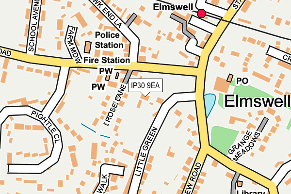 IP30 9EA map - OS OpenMap – Local (Ordnance Survey)