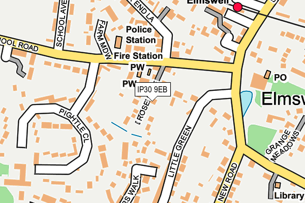 IP30 9EB map - OS OpenMap – Local (Ordnance Survey)