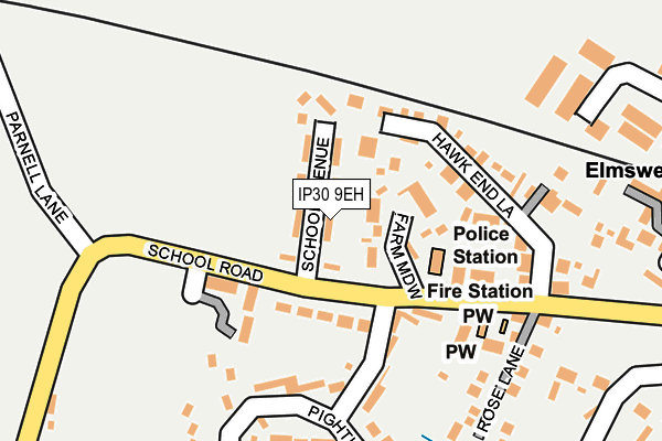 IP30 9EH map - OS OpenMap – Local (Ordnance Survey)