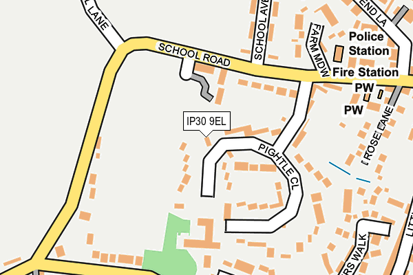 IP30 9EL map - OS OpenMap – Local (Ordnance Survey)