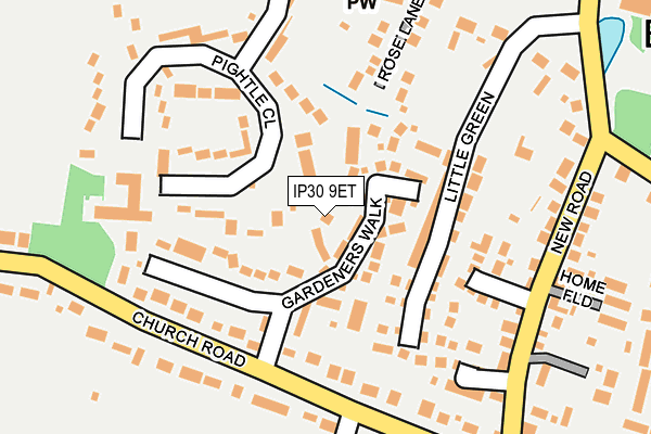IP30 9ET map - OS OpenMap – Local (Ordnance Survey)