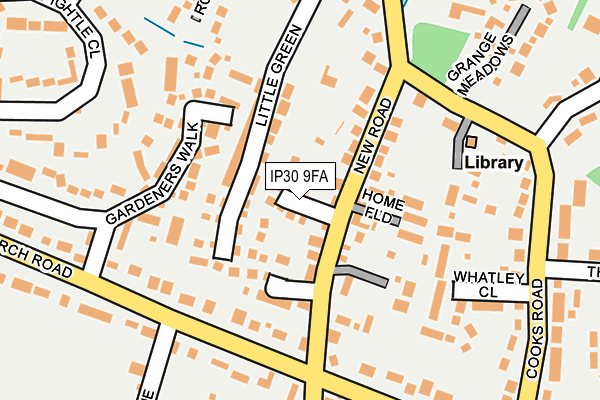 IP30 9FA map - OS OpenMap – Local (Ordnance Survey)