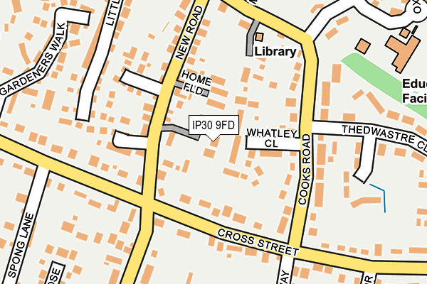 IP30 9FD map - OS OpenMap – Local (Ordnance Survey)