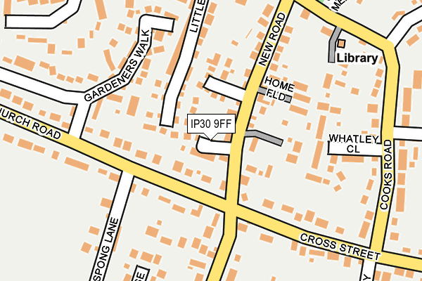 IP30 9FF map - OS OpenMap – Local (Ordnance Survey)