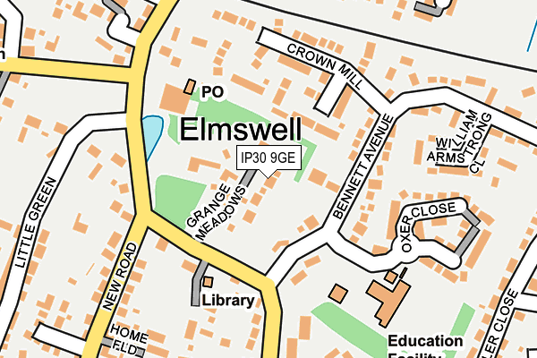 IP30 9GE map - OS OpenMap – Local (Ordnance Survey)