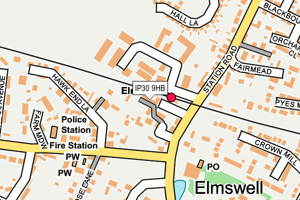 IP30 9HB map - OS OpenMap – Local (Ordnance Survey)