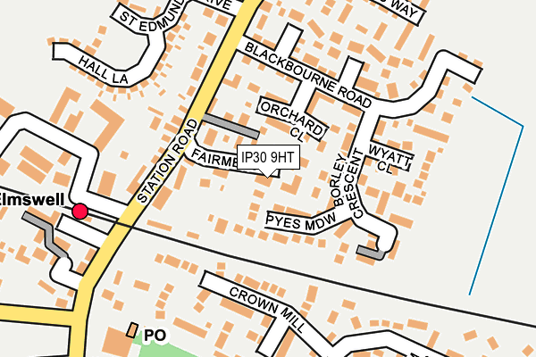 IP30 9HT map - OS OpenMap – Local (Ordnance Survey)