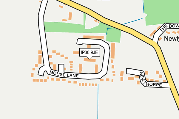 IP30 9JE map - OS OpenMap – Local (Ordnance Survey)