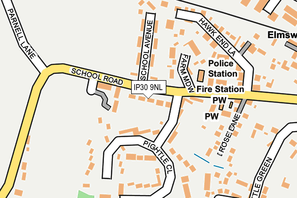 IP30 9NL map - OS OpenMap – Local (Ordnance Survey)
